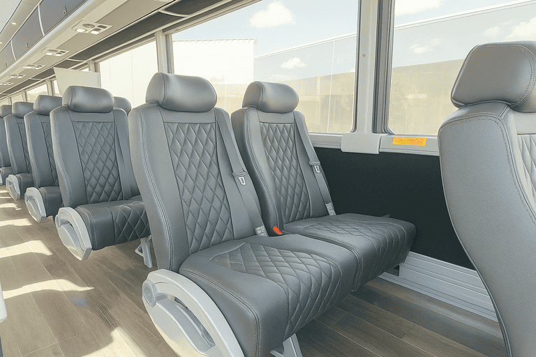 interior of Yorba Linda Charter Bus charter bus